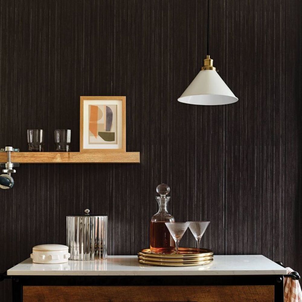 Threshold - Seagrass Charcoal Wallpaper - Threshold Charcoal